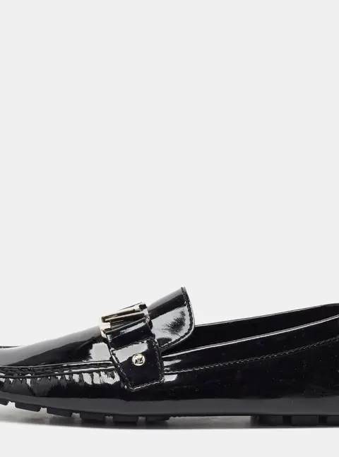 Louis Vuitton Monte Carlo Size 44 Black Patent Leather Loafers