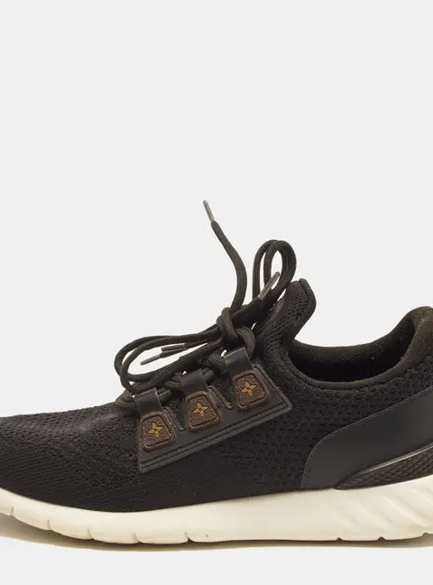 Louis Vuitton Aftergame Size 41 Black Monogram Coated Canvas and Knit Fabric Low Top Sneakers