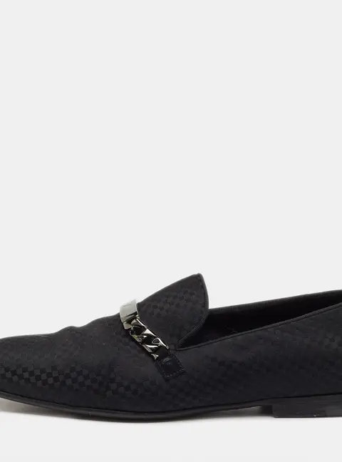 Louis Vuitton Black Damier Fabric Chail Slip On Loafers Size 41