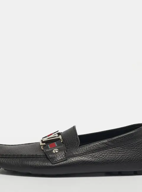 Louis Vuitton Monte Carlo Size 42 Black Leather Loafers