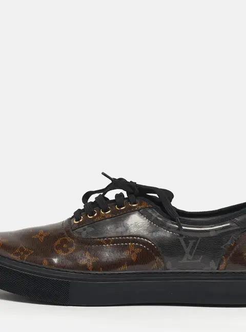 Louis Vuitton Trocadero Size 42.5 Brown/Black Monogram Coated Canvas Low Top Sneakers
