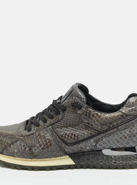 Louis Vuitton Run Away Size 41 Grey/Brown Python Leather Low Top Sneakers
