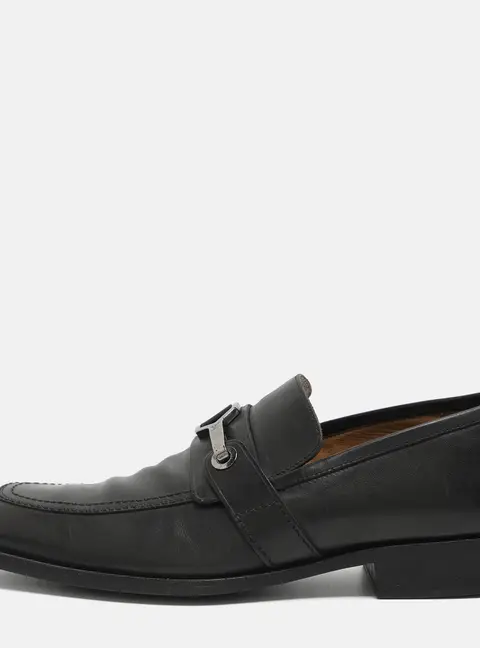 Louis Vuitton Size 45 Black Leather Loafers