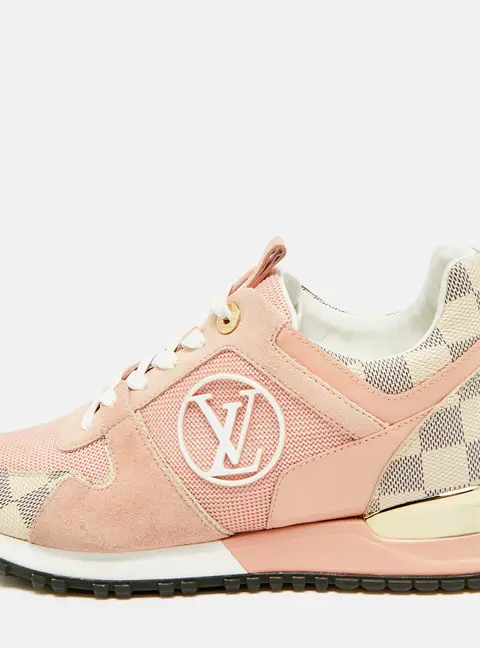 Louis Vuitton Run Away Size 35.5 Pink Canvas, Mesh and Suede Low Top Sneakers