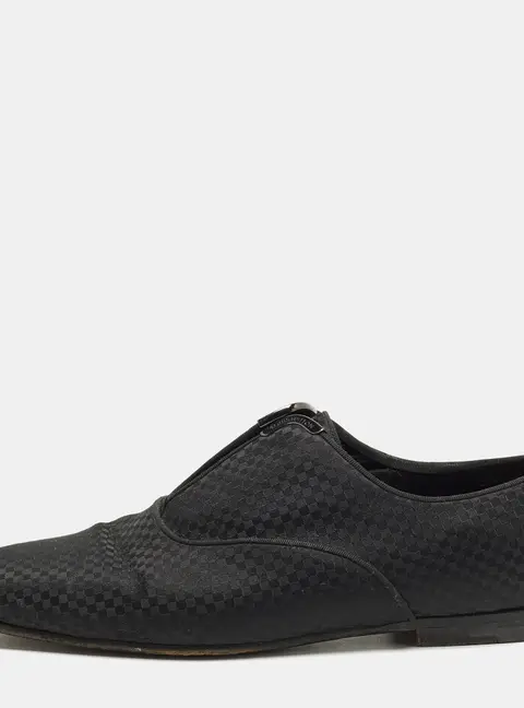 Louis Vuitton Solferino Size 41.5 Black Satin Loafers