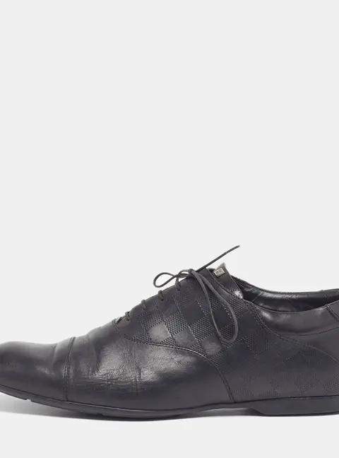 Louis Vuitton Damier Classique Size 43 Black Leather Derby