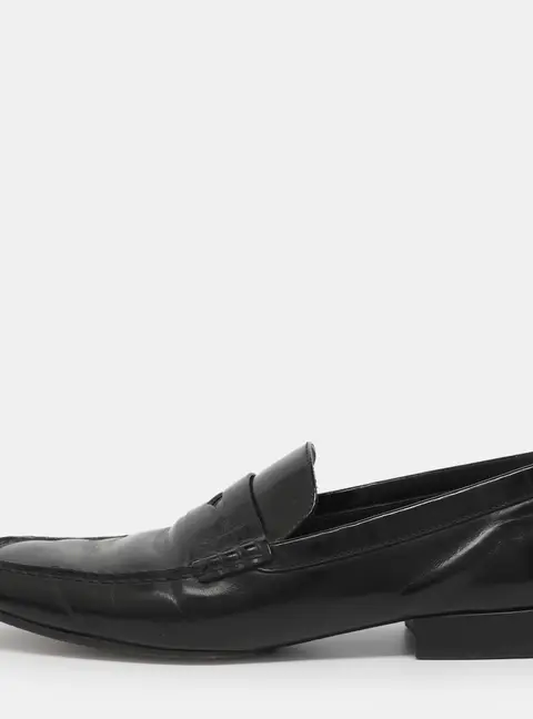 Louis Vuitton Size 45 Black Patent Leather Penny Loafers