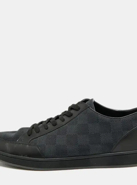 Louis Vuitton Offshore Size 42 Black Damier Graphite Nylon and Leather  Low Top Sneakers