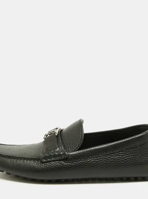 Louis Vuitton Hockenheim Size 40 Black Leather Loafers