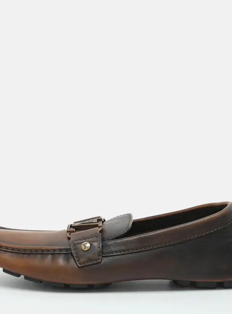 Louis Vuitton Monte Carlo Size 44 Brown Leather Loafers