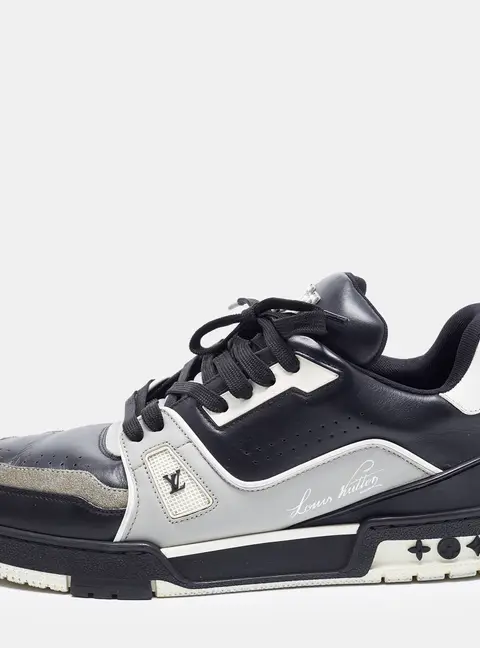 Louis Vuitton LV Trainer Size 42 Multicolor Leather Lace Up Sneakers