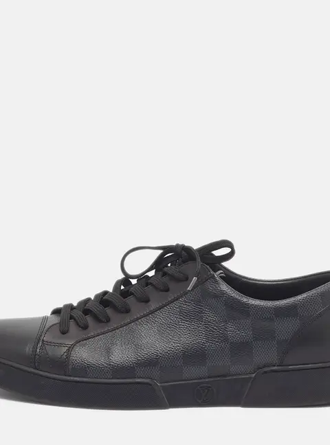 Louis Vuitton Match Up Size 42 Black/Dark Grey Monogram Canvas and Leather Low Top Sneakers