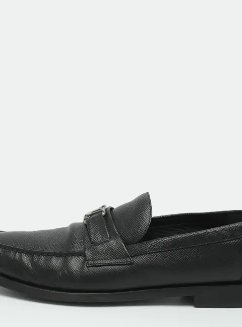 Louis Vuitton Major Size 44 Black Leather Loafers