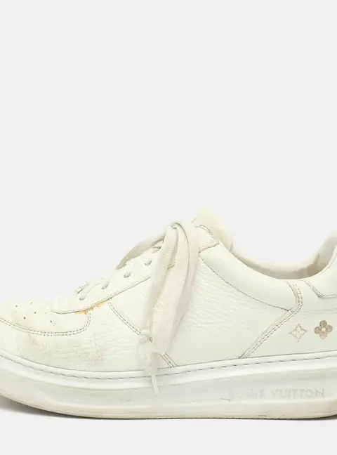 Louis Vuitton Beverly Hills Size 40 White Leather Low Top Sneakers