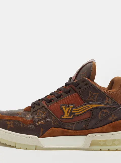 Louis Vuitton LV Trainer Size 41.5 Monogram Canvas and Suede Low Top Sneakers