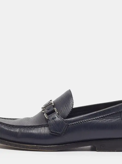 Louis Vuitton Major Size 40 Blue Epi Leather Loafers