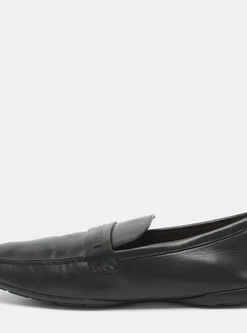 Louis Vuitton Size 44 Black Leather Loafers