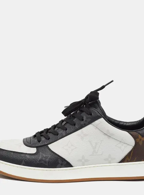 Louis Vuitton Rivoli Size 42.5 Tricolor Monogram Canvas and Leather Low Top Sneakers