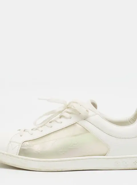 Louis Vuitton Luxembourg Size 42.5 Transparent/White Monogram PVC and Leather Low Top Sneakers