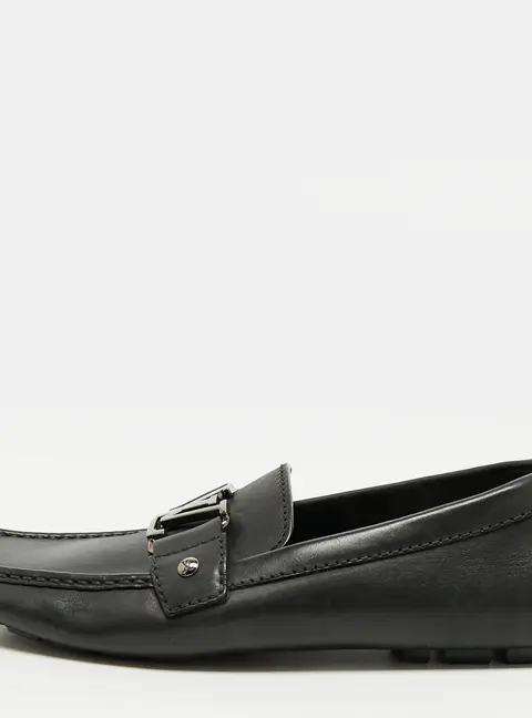 Louis Vuitton Monte Carlo Size 40.5 Black Leather Loafers