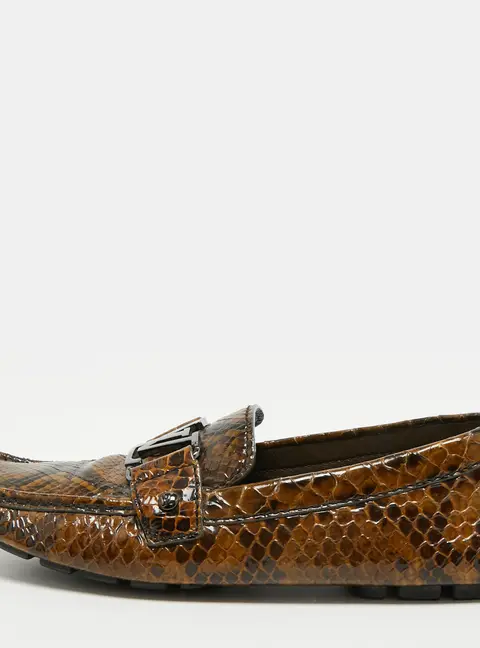 Louis Vuitton Monte Carlo Size 41 Green Python Leather Loafers