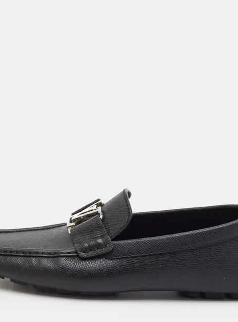 Louis Vuitton Monte Carlo Size 41 Black Leather Slip On Loafers