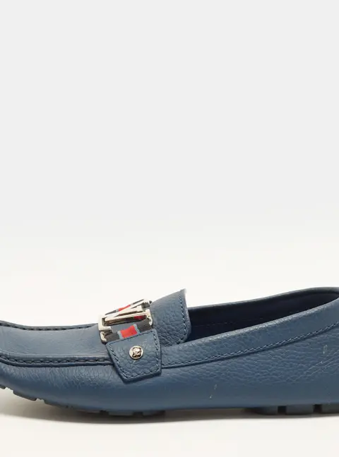Louis Vuitton Monte Carlo Size 41 Blue Leather Loafers