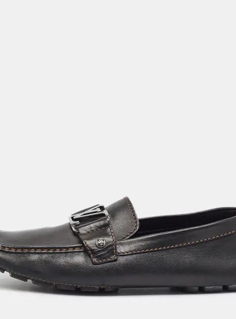 Louis Vuitton Monte Carlo Size 41 Black Leather Loafers