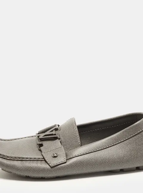 Louis Vuitton Monte Carlo Size 41 Grey Leather Loafers