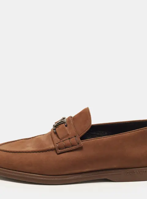 Louis Vuitton Estate Size 43 Dark Brown Suede Loafers