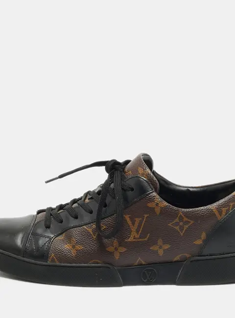 Louis Vuitton Match Up Size 40 Black Canvas and Leather Low Top Sneakers