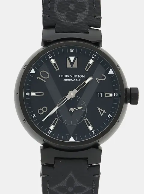 Louis Vuitton Tambour Q1D22 Automatic Stainless Steel Men's Wristwatch 41.5 mm