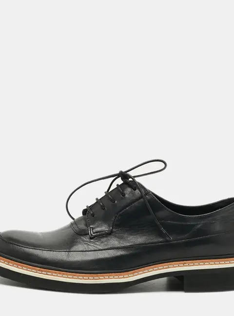 McQ by Alexander McQueen Size 40 Black Leather Oxfords