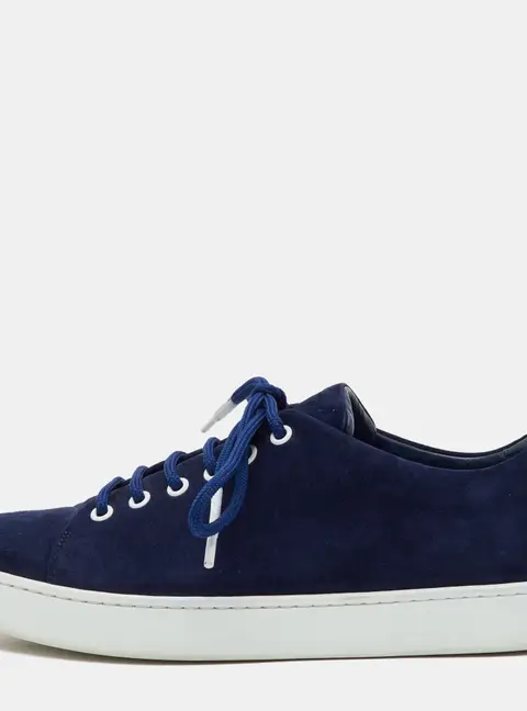 Manolo Blahnik Semando Size 40 Blue Suede Low Top Sneakers