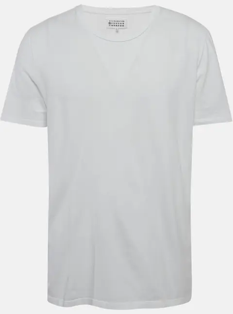 Maison Martin Margiela White Jersey Crewneck T-Shirt XL