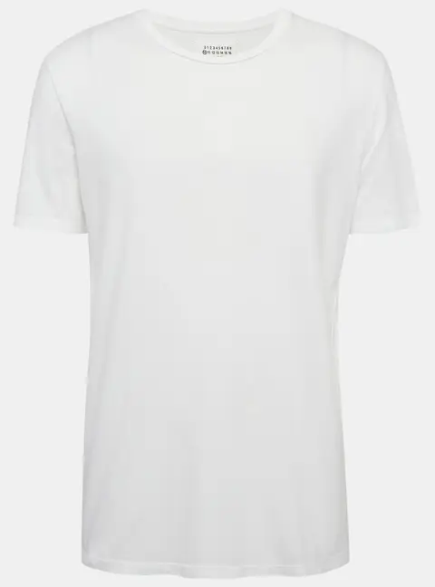 Maison Martin Margiela White Jersey Crewneck T-Shirt XL