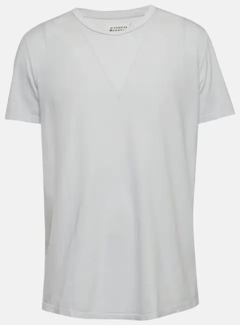 Maison Martin Margiela Light Blue Jersey Crewneck T-Shirt XL