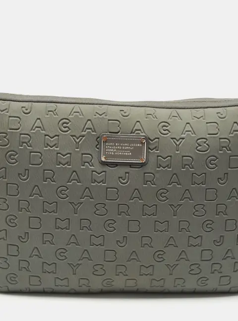 Marc by Marc Jacobs Grey Polyester Dreamy Logo Laptop Case