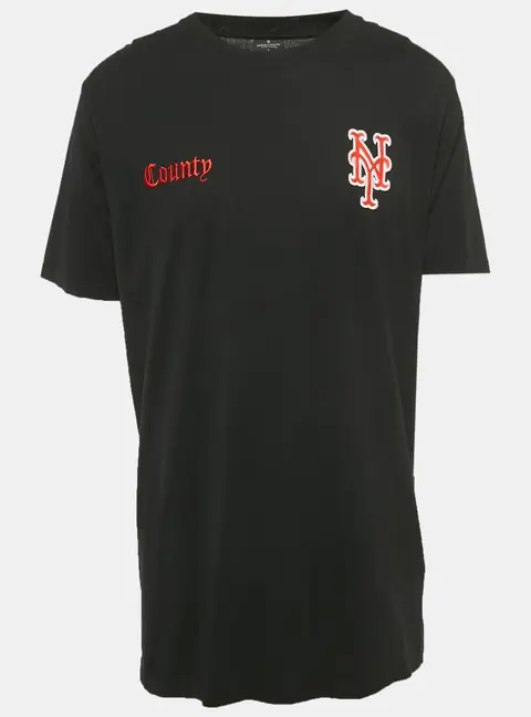 Marcelo Burlon County of Milan x MLB New York Mets Edition Black Cotton T-Shirt M