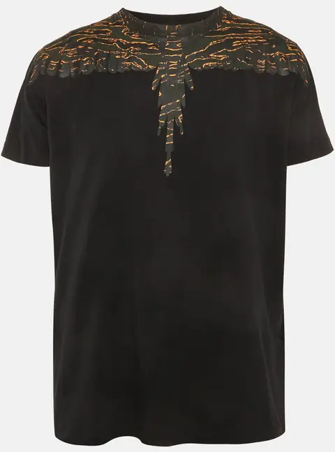 Marcelo Burlon X County Of Milan Black Wings Print Cotton Crewneck T-Shirt L