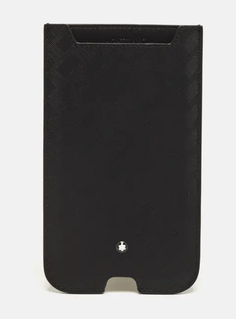Montblanc Extreme 3.0 Phone Pouch Black Textured Leather