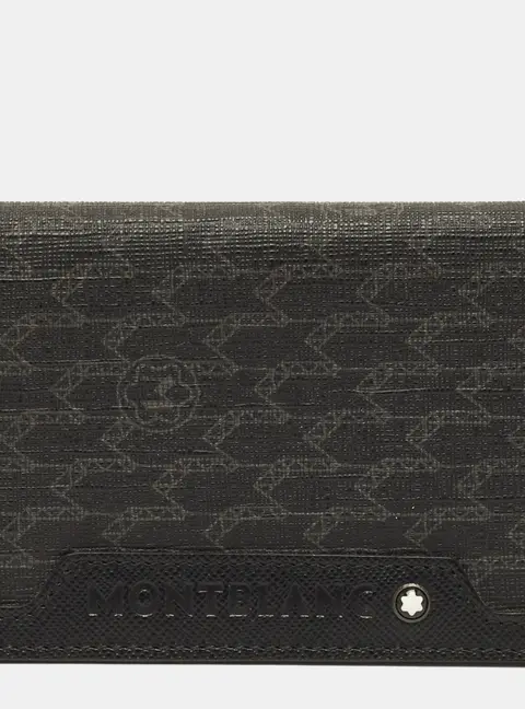 Montblanc Meisterstuck Black/Grey M Gram Coated Canvas Business Card Holder