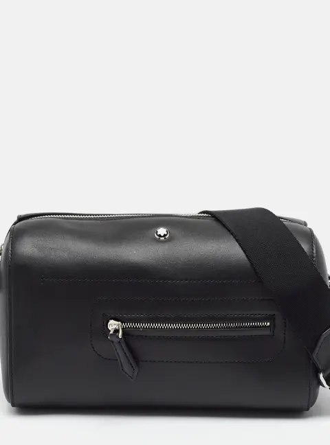 Montblanc 142 Black Leather Crossbody Bag