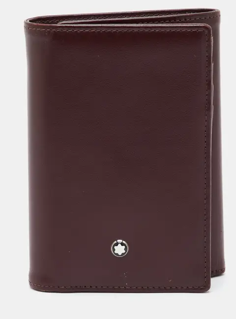 Montblanc Meisterstuck Burgundy Leather Business Card Holder