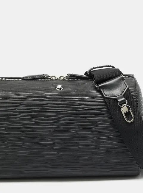 Montblanc 4810 Black Leather Messenger Bag