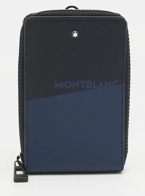 Montblanc Extreme 2.0 Black/Blue Textured Leather Pouch