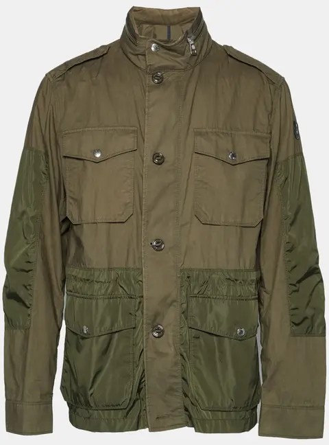 Moncler Green Cotton & Synthetic Concealed Hood Jacket XL