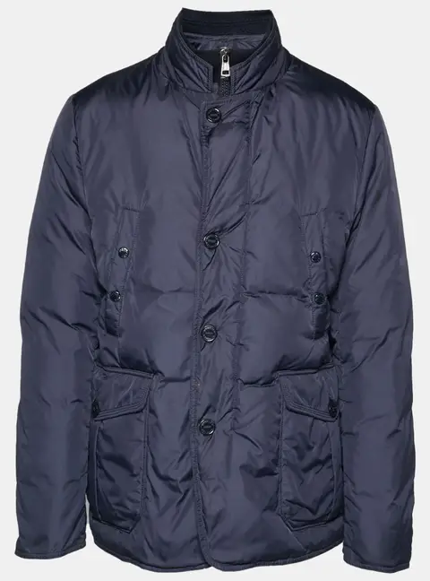 Moncler Navy Blue Synthetic Quilted Jacket XXL