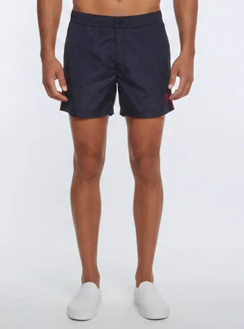 Moncler Navy Blue Nylon Boxer Mare Shorts M