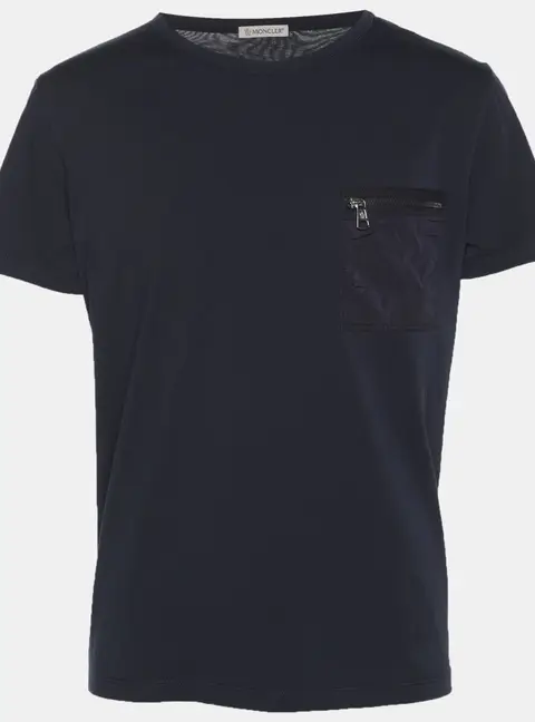 Moncler Navy Blue Jersey T-Shirt L
